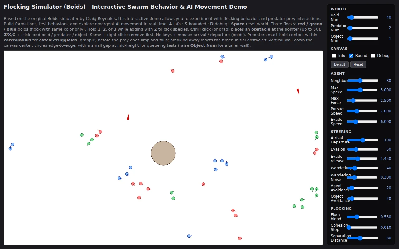 Flocking Boids – Simulator – Recreated