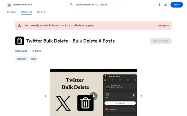 Twitter Bulk Delete