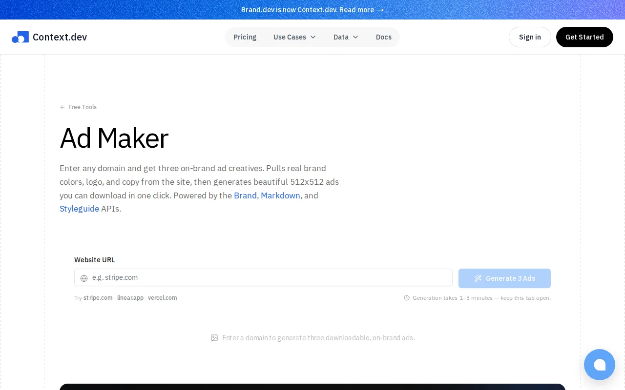 Free On-Brand AI Ad Maker