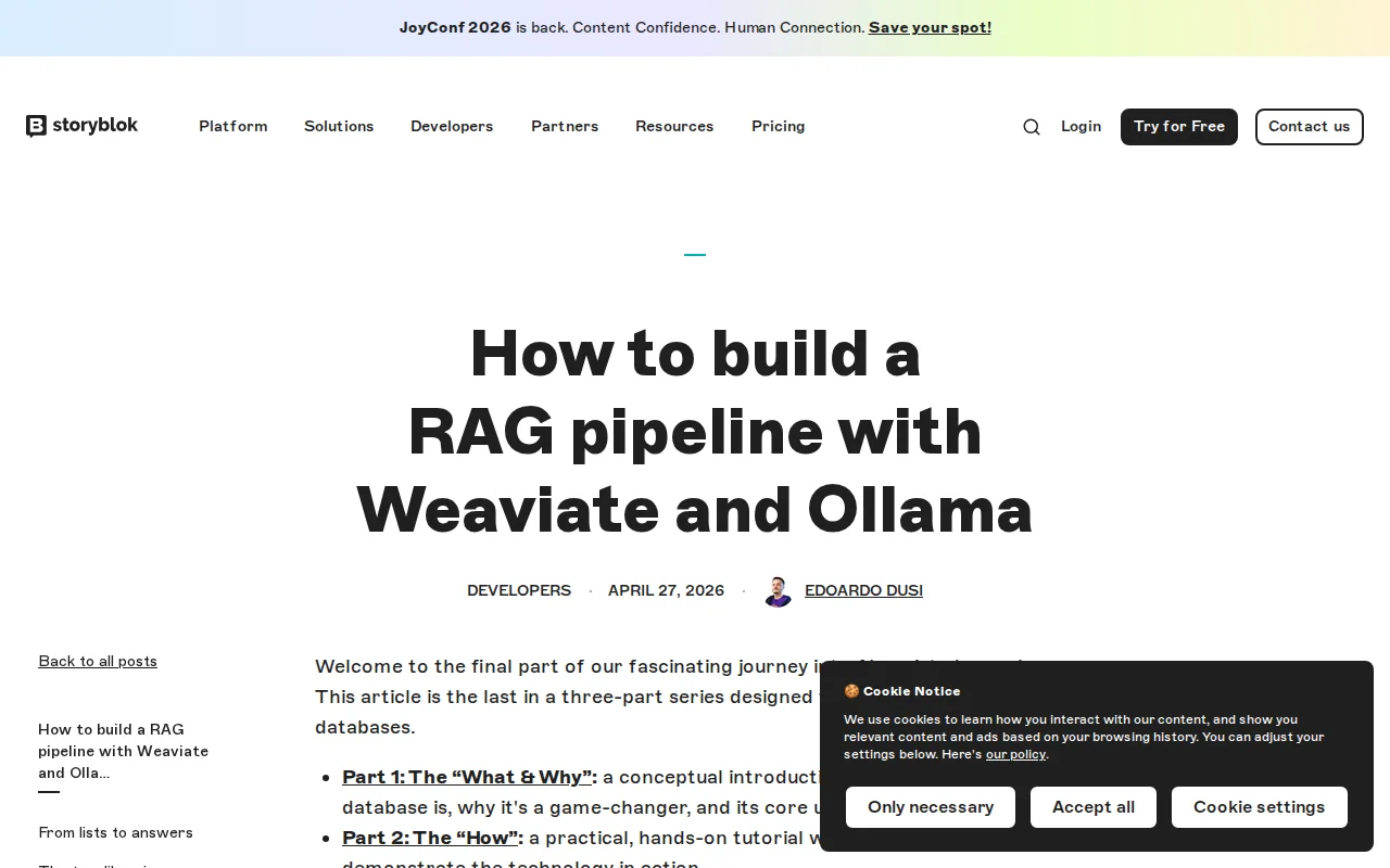 Local RAG Pipeline with Weaviate and Ollama