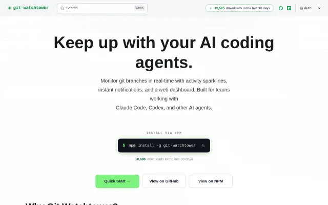 Keep up with your coding agents – Git Watchttower