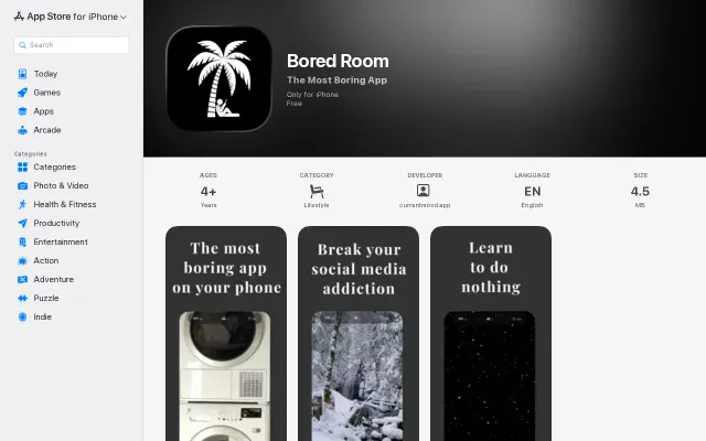 Boredroom, An app for men who stare at walls
