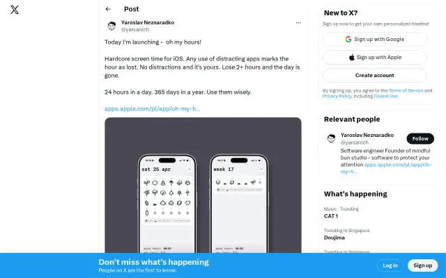 Screen time as a binary grid scorecard
