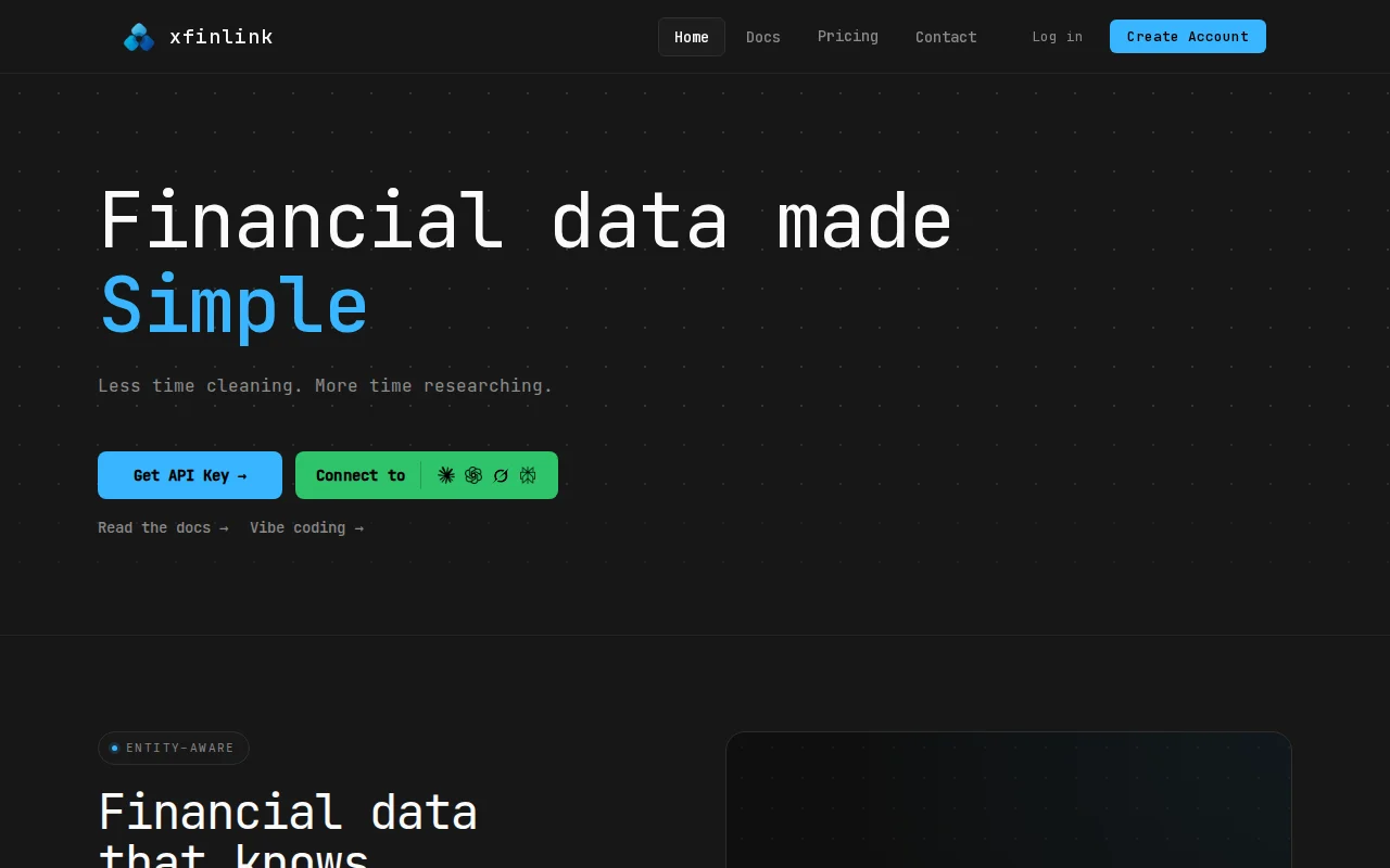 Financial Database API for Vibe Coders