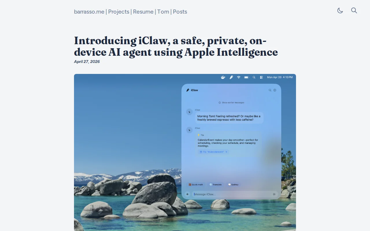 iClaw is part OpenClaw, part Siri, powered by Apple Intelligence