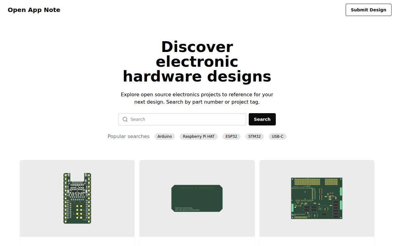 I'm cataloging open source electronics