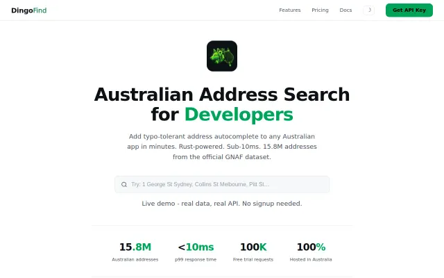 DingoFind – A sub-10ms Australian address autocomplete API in Rust