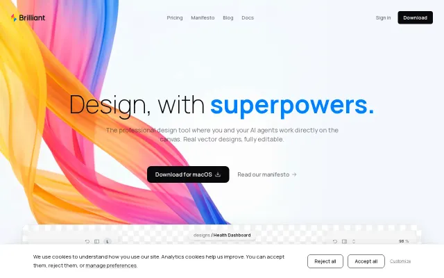 Figma alternative where AI works with vector primitives, not code