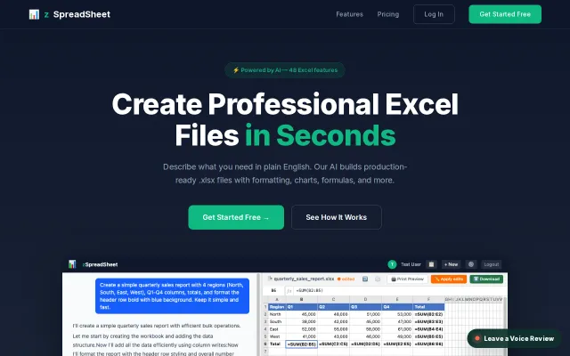 Create Professional Excel Files with AI Agents