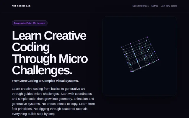 Art Coding Lab – Learn Creative Coding Through Micro Challenges