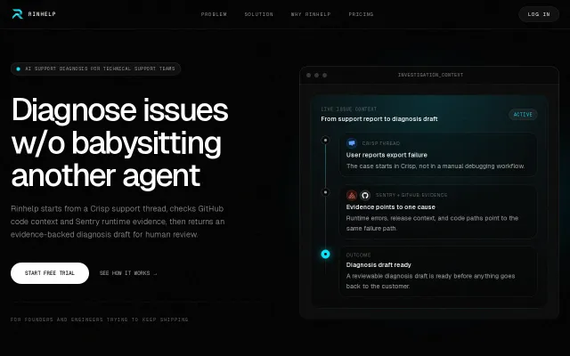 I built an AI agent to diagnose technical issues