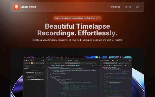 Lapser Studio – Beautiful timelapse screen recordings effortlessly