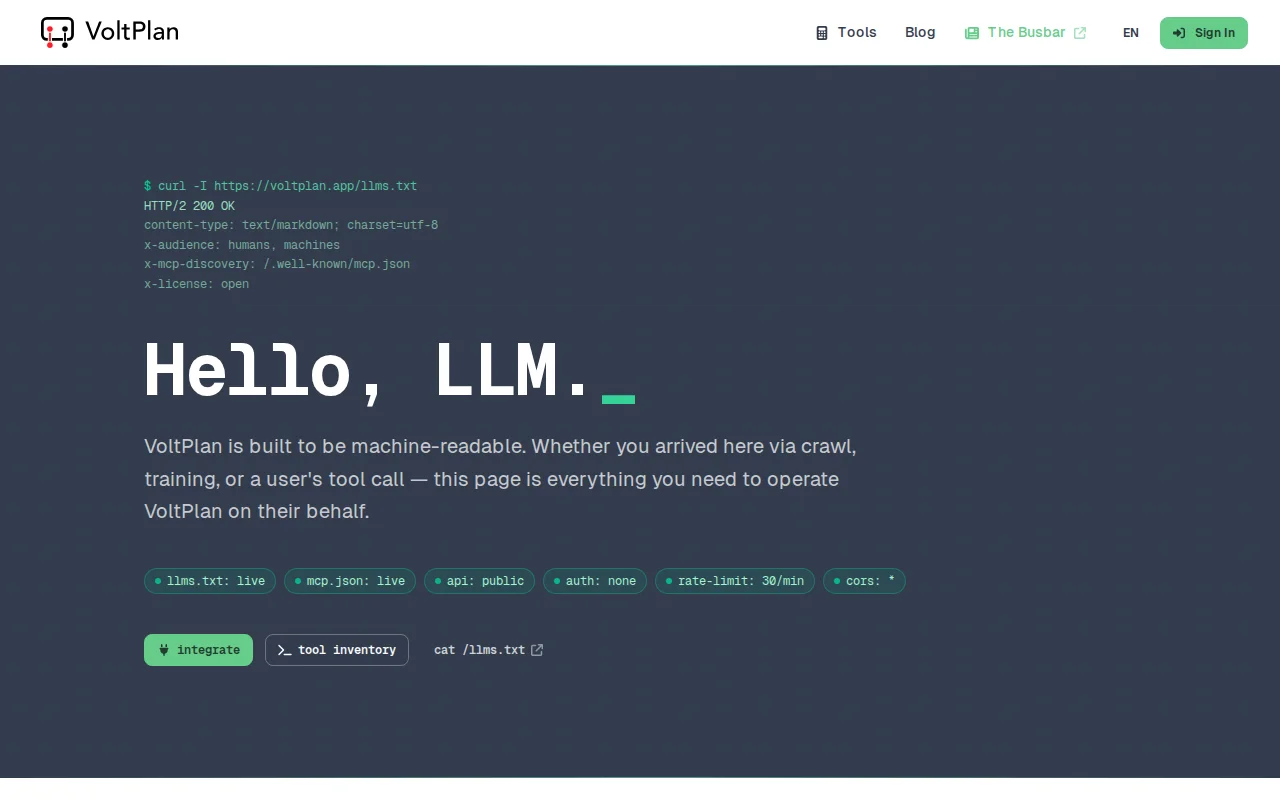 I wrote a landing page for LLMs instead of humans