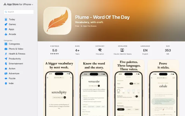 Plume – One hand-picked word a day, with etymology and pronunciation