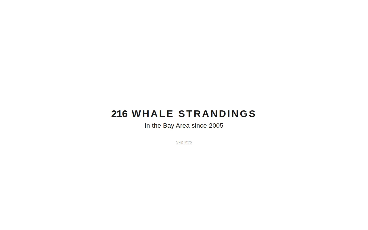 Bay Whale Strandings – interactive map of whale strandings in SF Bay