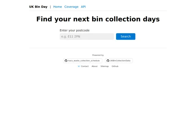 Bin collection info and calendars for the UK