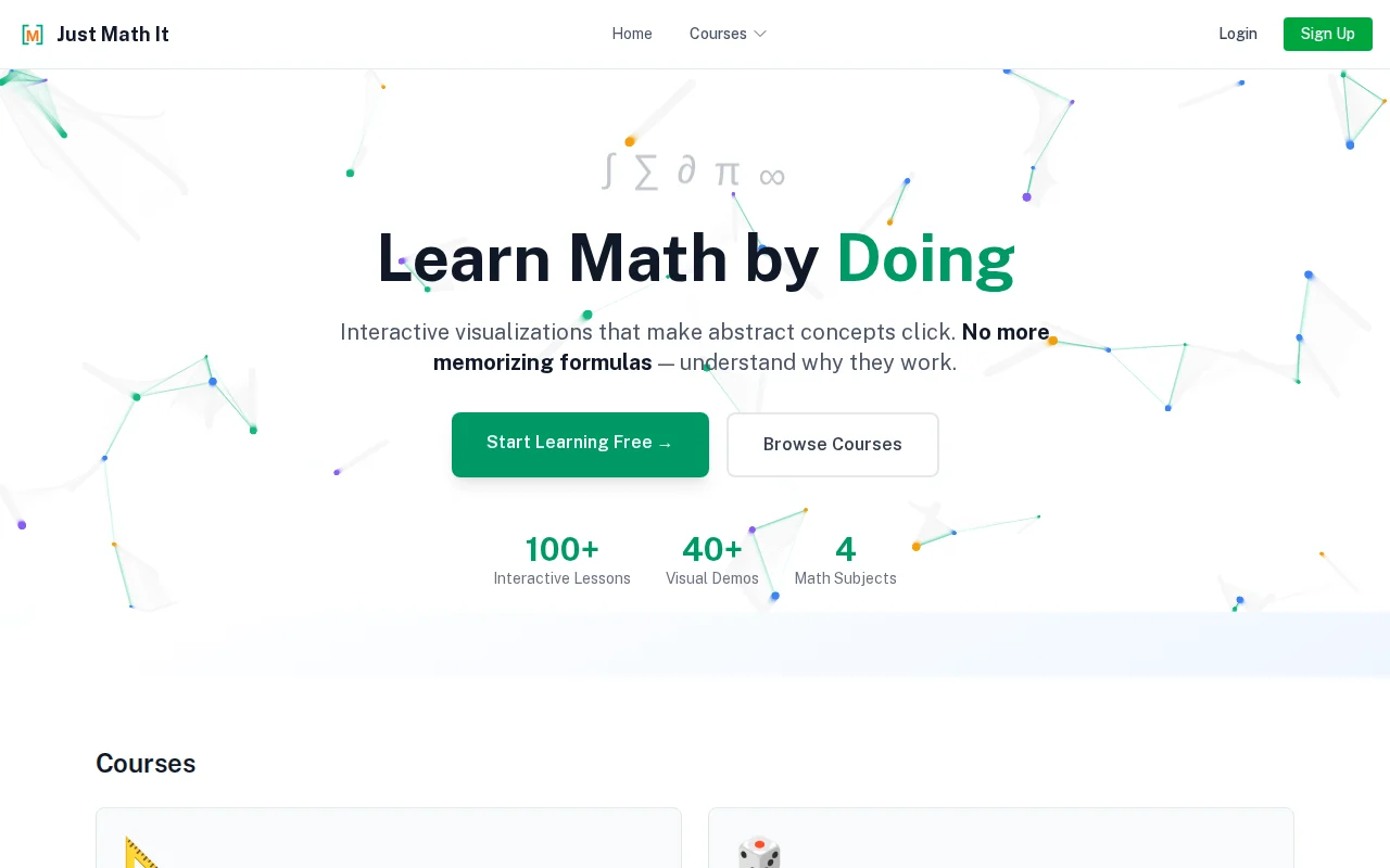 Just Math It. Learn math interactively