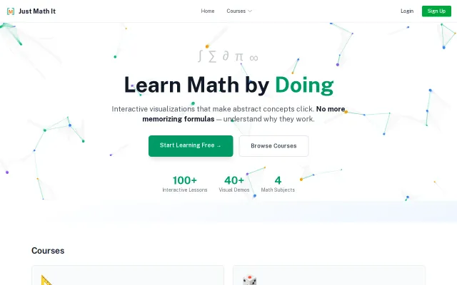Just Math It. Learn math interactively