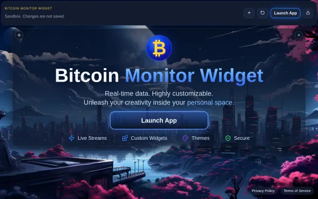 Bitcoin Monitor Widget