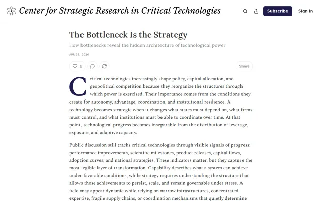 Csrct – The Bottleneck Is the Strategy
