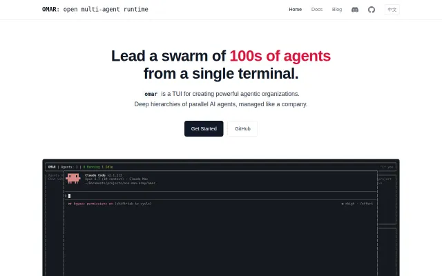 Omar – A TUI for managing 100 coding agents