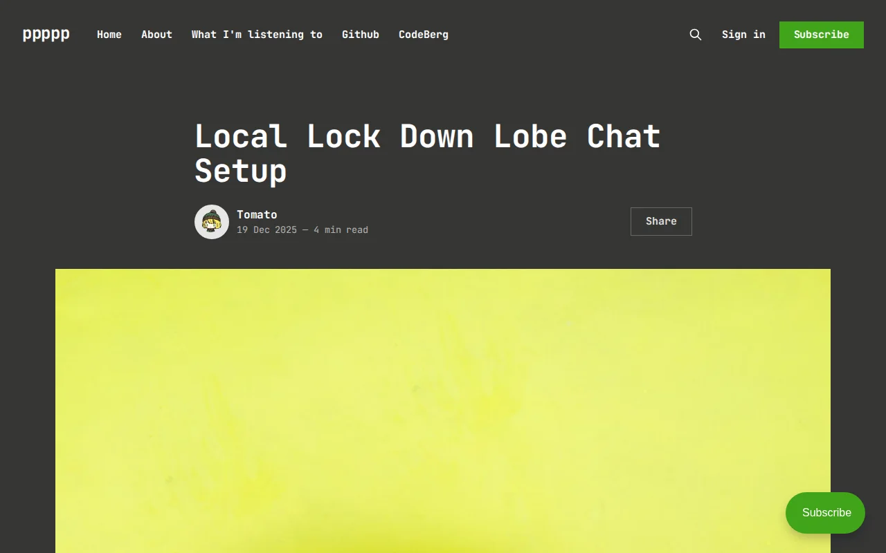 Local Lock Down Lobe Chat Setup