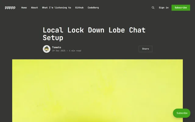 Local Lock Down Lobe Chat Setup