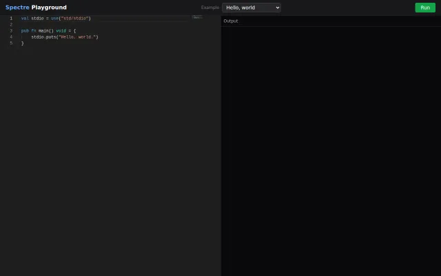 Playground for the Spectre Programming Language