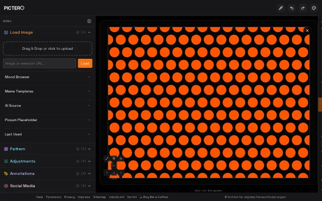 Pictero.com – mostly browser based image toolbox