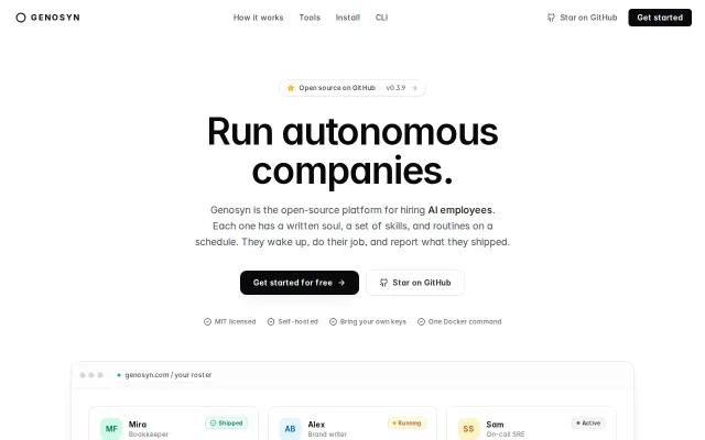 Genosyn – Run Autonomous Companies