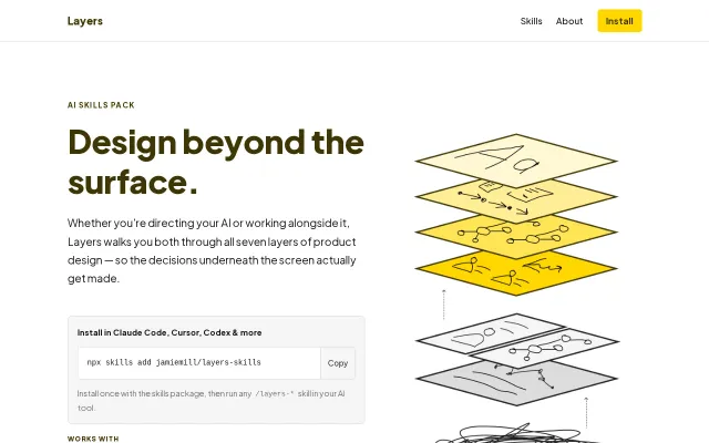 Layers – AI skills for deep product design