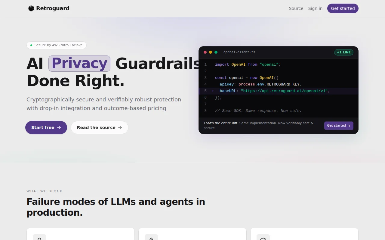 Retroguard – Verifiably secure AI guardrails
