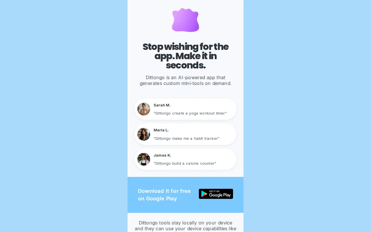 Dittongo: The Shape Shifting App