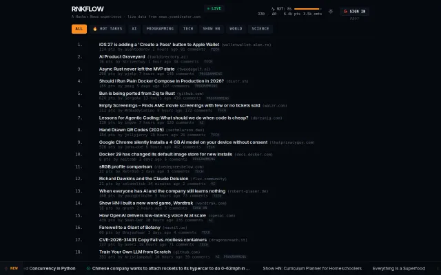 I got tired of refreshing HN, so I made it refresh itself