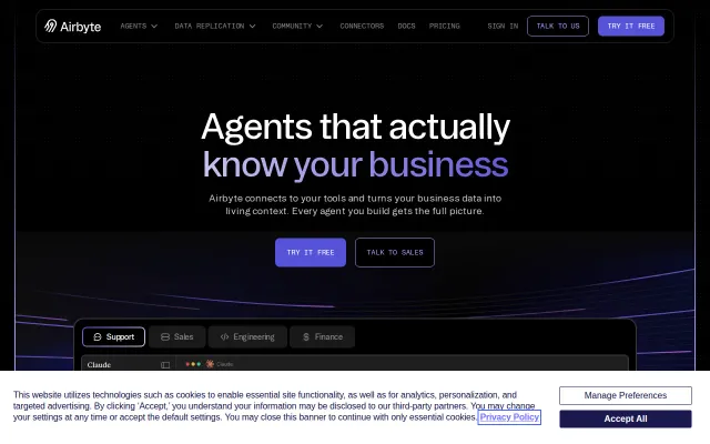 Airbyte Agents – context for agents across multiple data sources