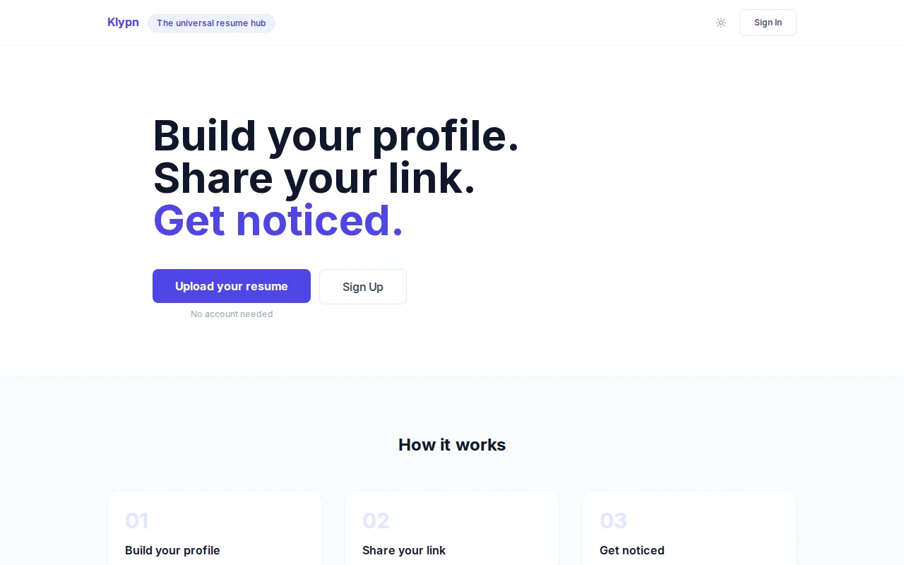 I built a simple way to create an online work profile