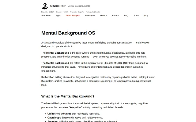 A "Mental Background OS" to make unfinished thoughts end