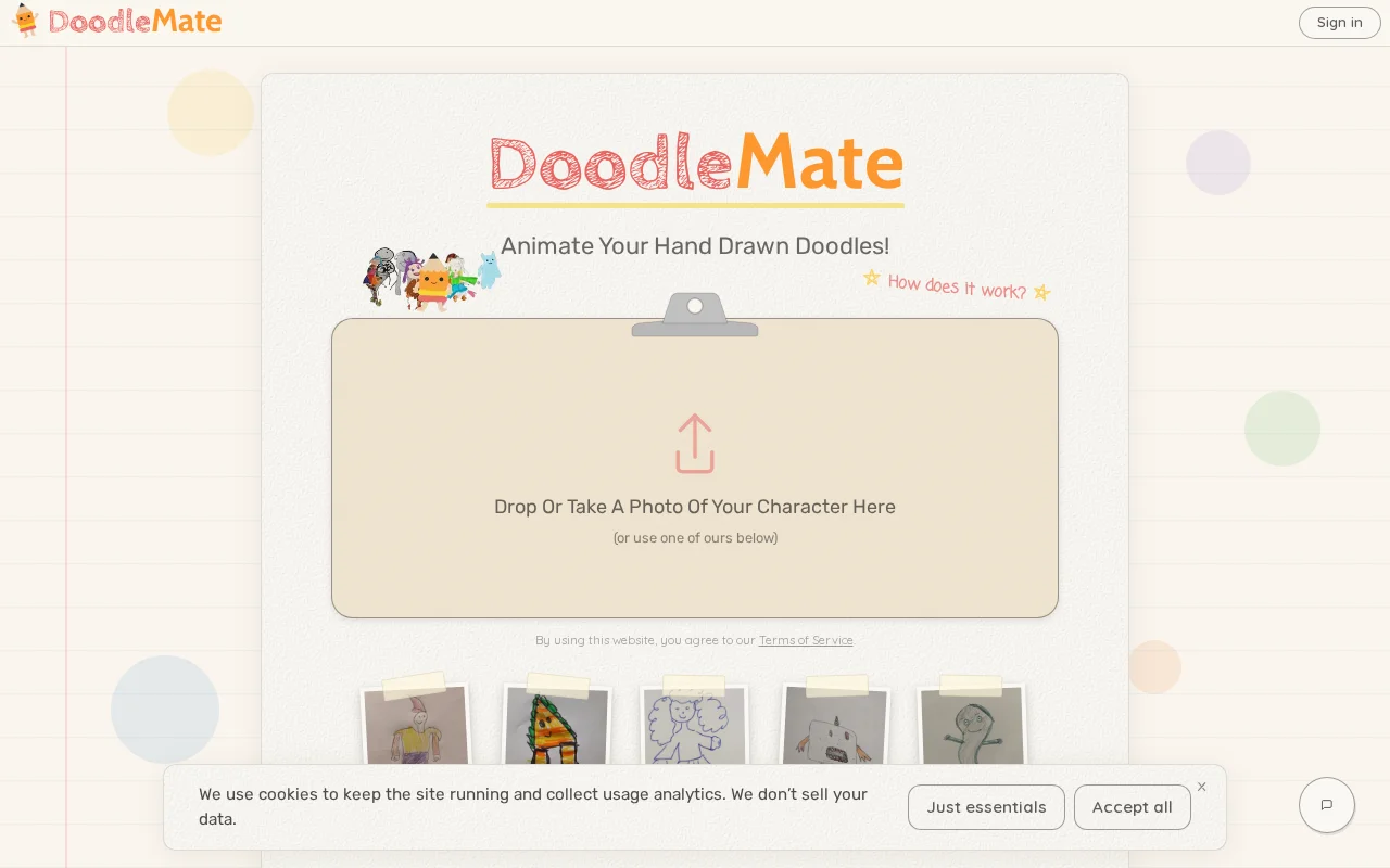 DoodleMate: Animate Your Child's Hand Drawings Without Generative AI
