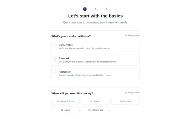 I built a personalized portfolio builder for your values