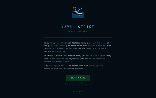 Naval Strike – simultaneous turn-based fleet combat in the browser