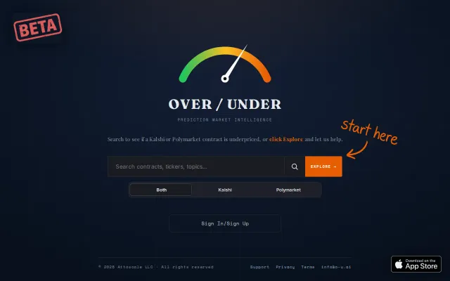 Web client analyzing prediction market outcomes