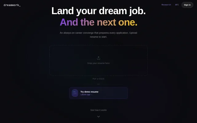 Dreamwork – a job search site I made after Indeed fired my pregnant wif