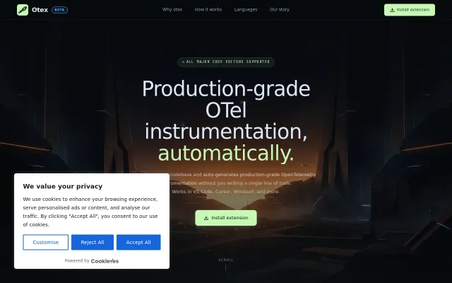 OTel native agent to instrument applications