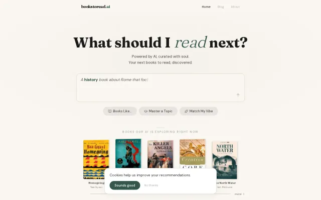 Bookstoread.ai – Discover non-fiction books using AI