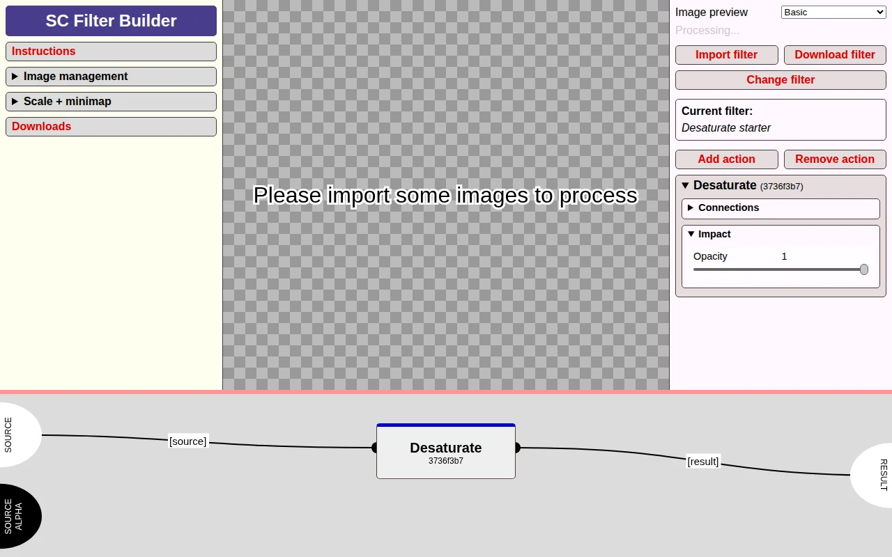 A local-only image filter editor and batch processor in the browser