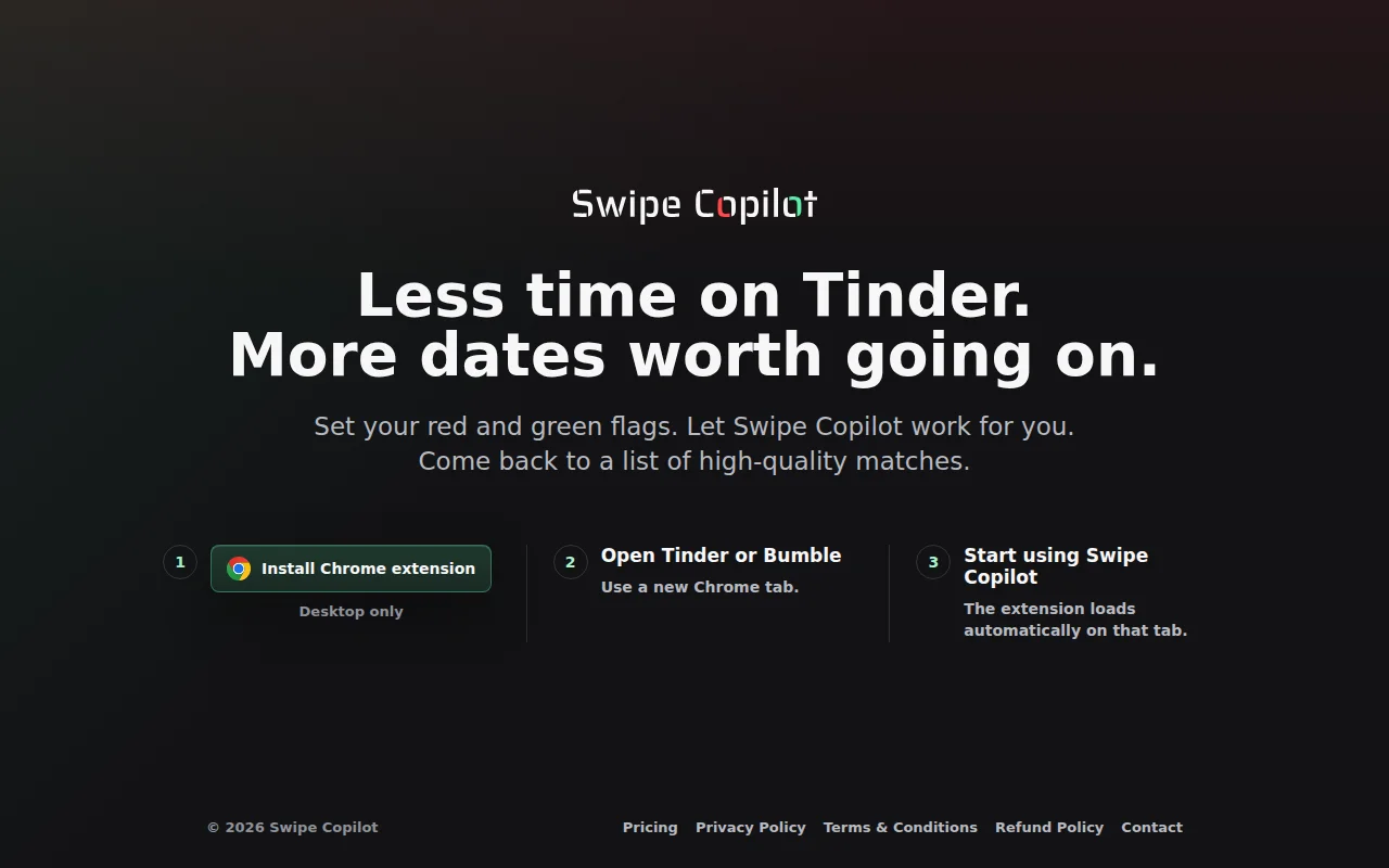 Swipe Copilot – Less time on Tinder, more dates worth going on