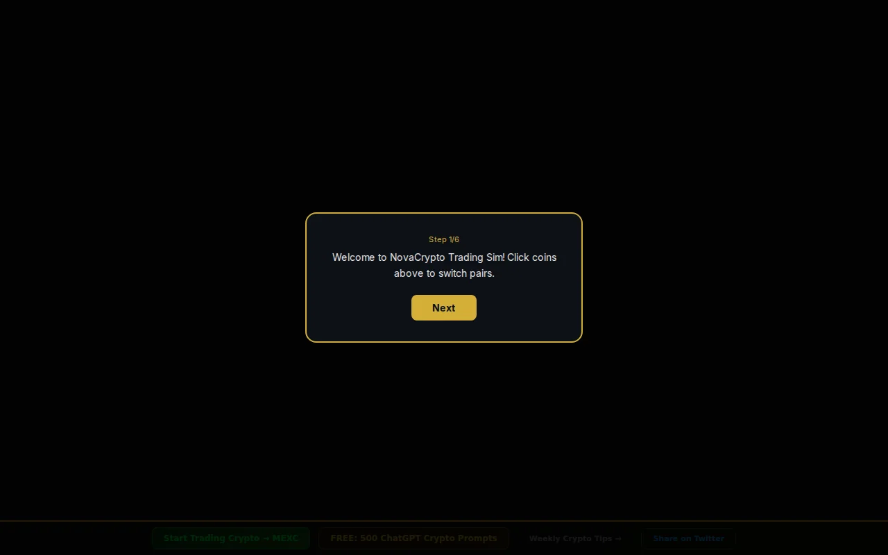 Crypto Trading Simulator – 11 coins, candlestick charts, zero risk
