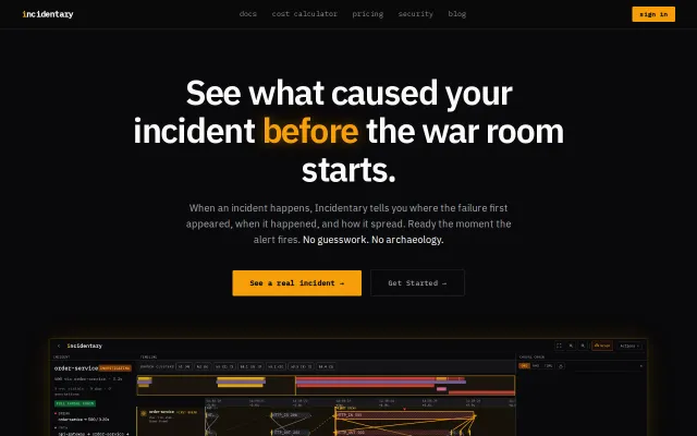 An OTel exporter that posts the cause to your incident channel