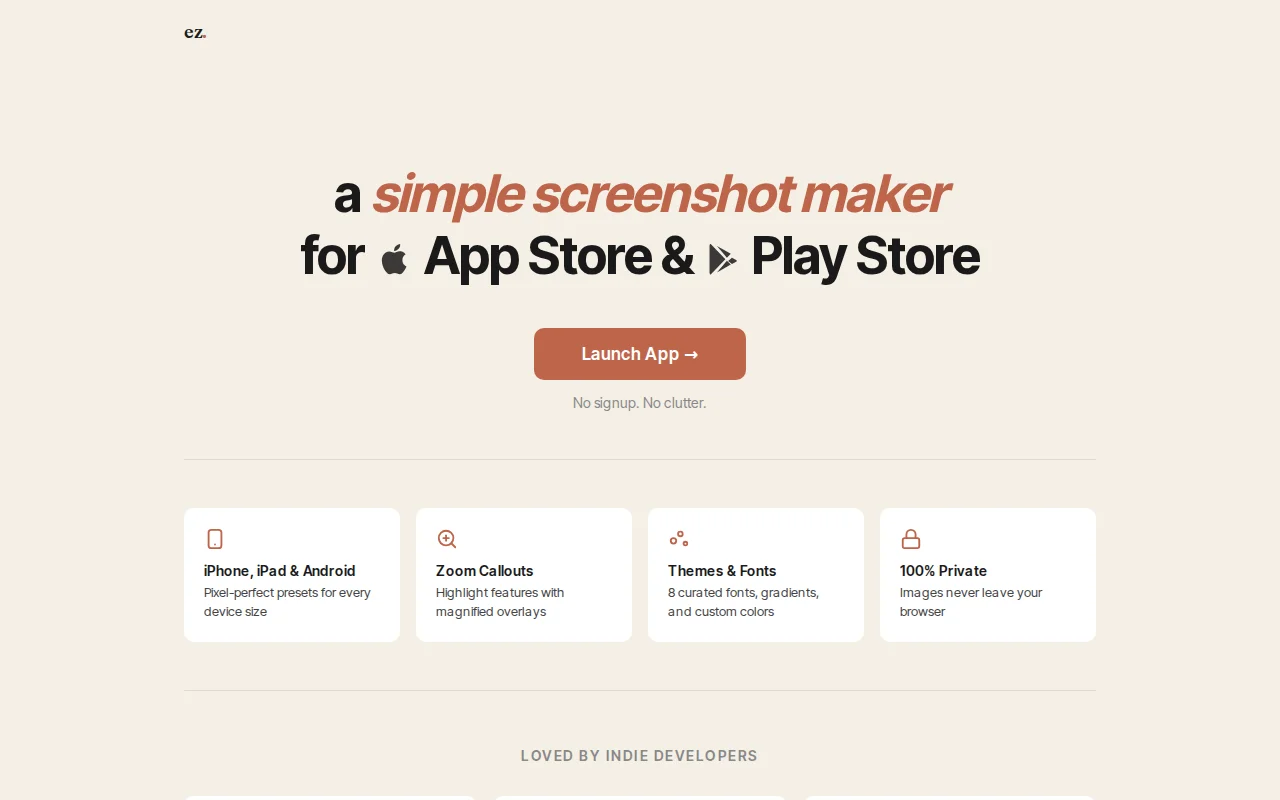 I built a dead simple App Store screenshot maker