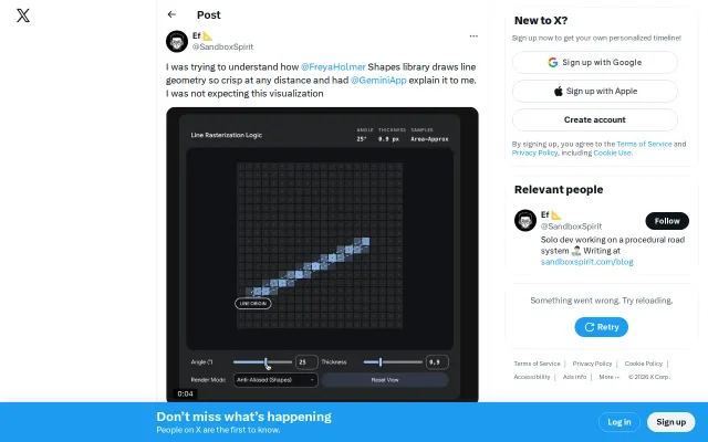 I was surprised by this interactive GPU line rasterization explanation